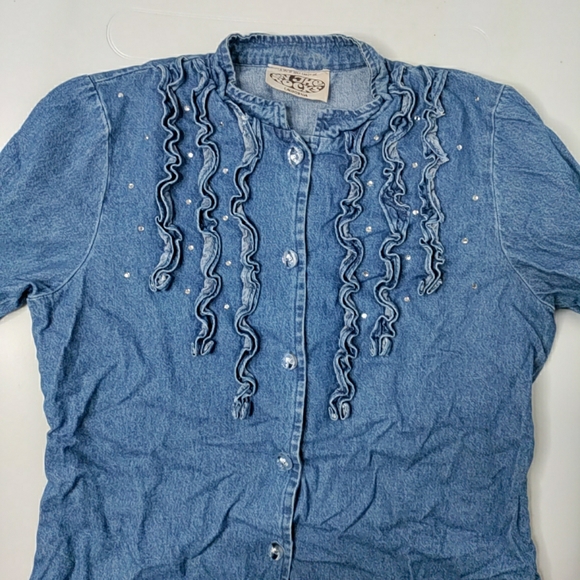 Vintage on the rocks women's denim sz small - Picture 7 of 11